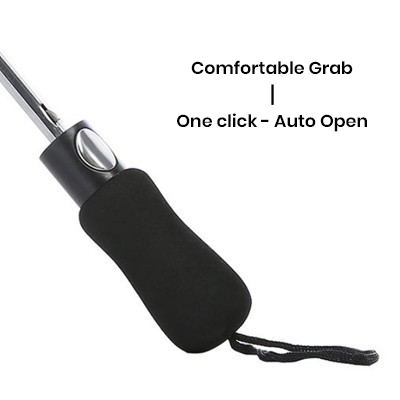 27" Auto-Open Premium Black Coated Umbrella 12